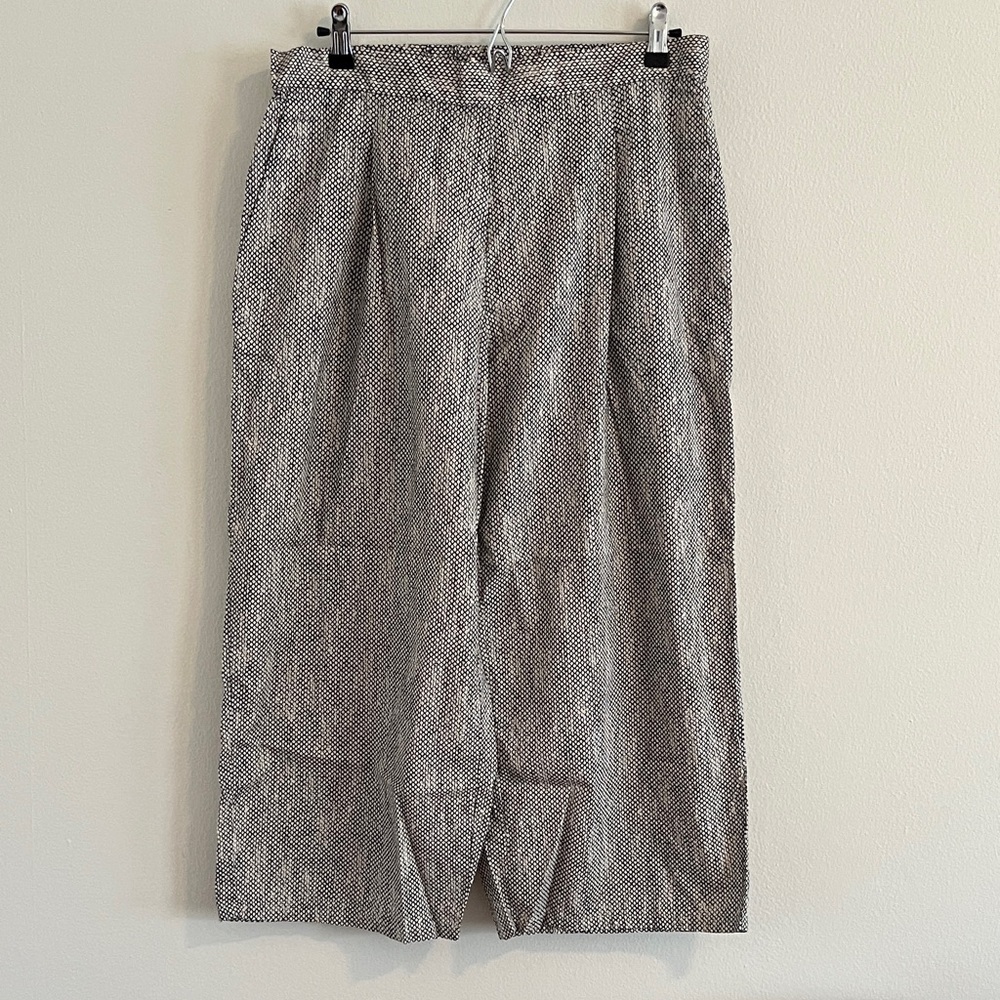 Eileen Fisher Women's Black and White Wide Leg Pants